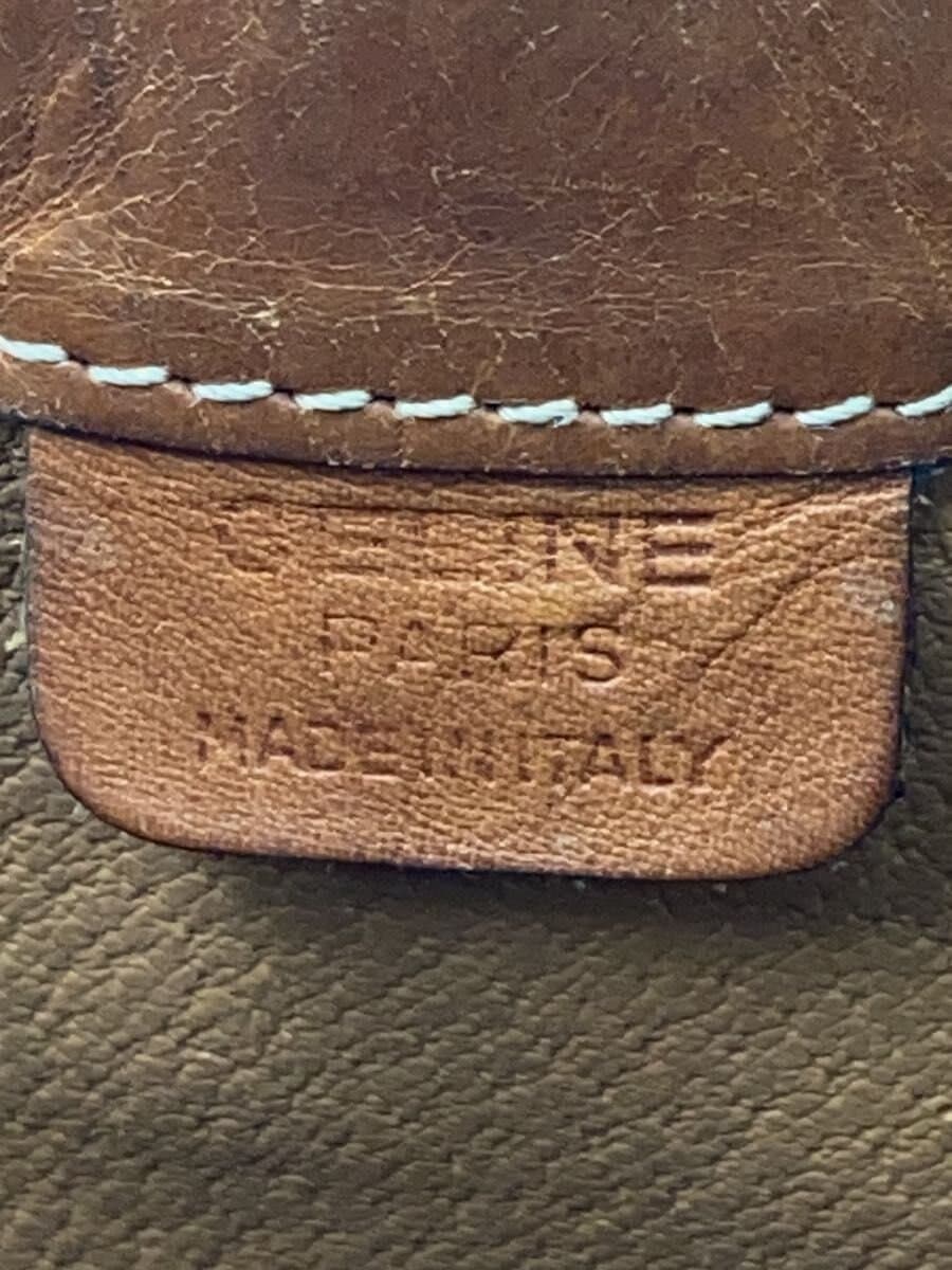 CELINE Shoulder Bag Leather All-over Print Celine Brown 5