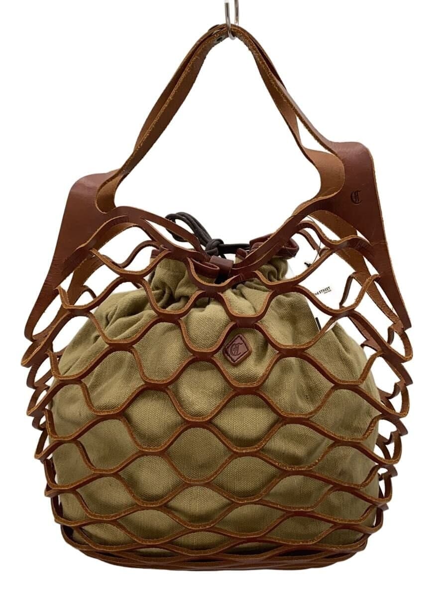 CLEDRAN Mesh Tote Bag Leather BRW