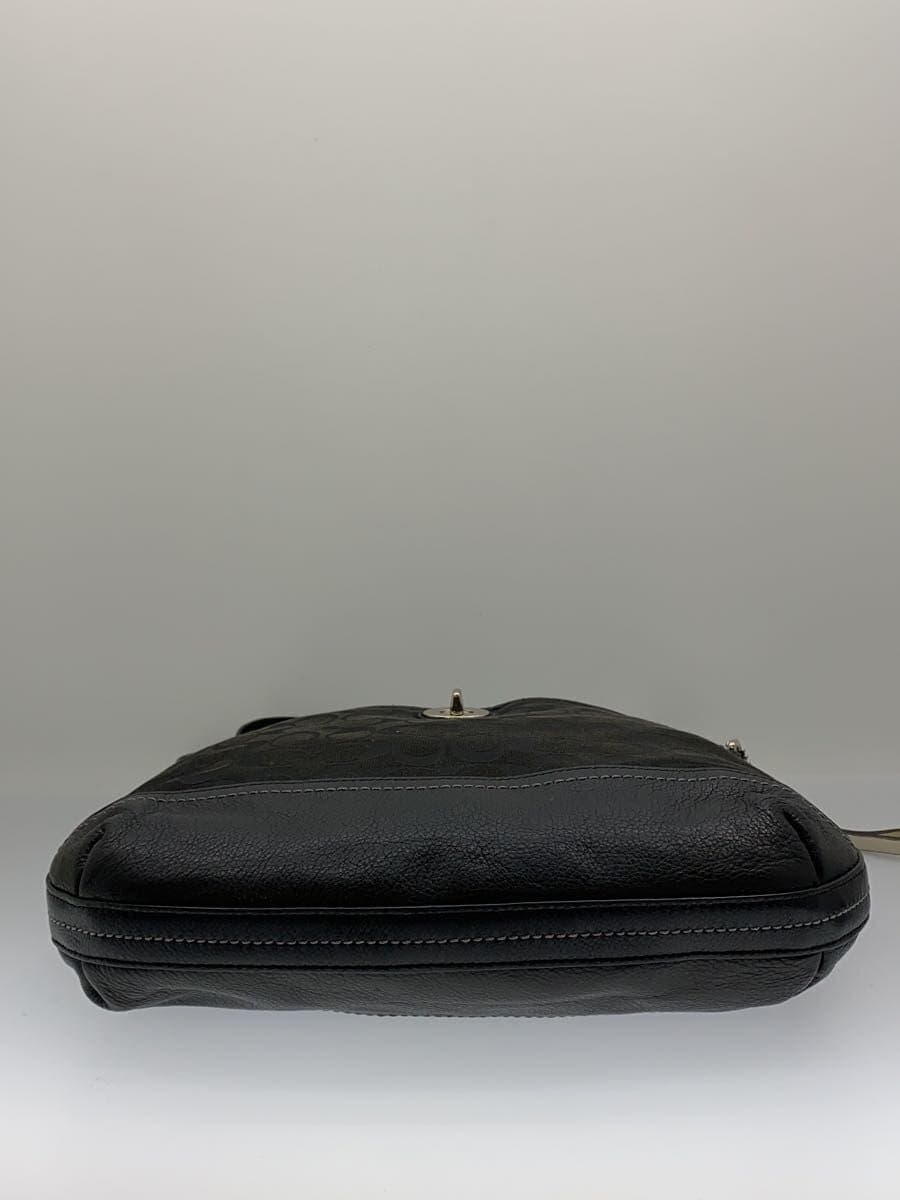 COACH Shoulder Bag Canvas BLK All-over Pattern F24032 4