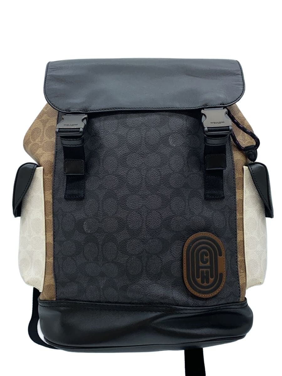 COACH Backpack Leather BLK 5091