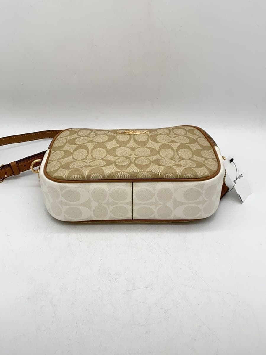COACH Jamie Camera Bag Signature Shoulder Bag Leather BEG All Over Pattern CA172 4