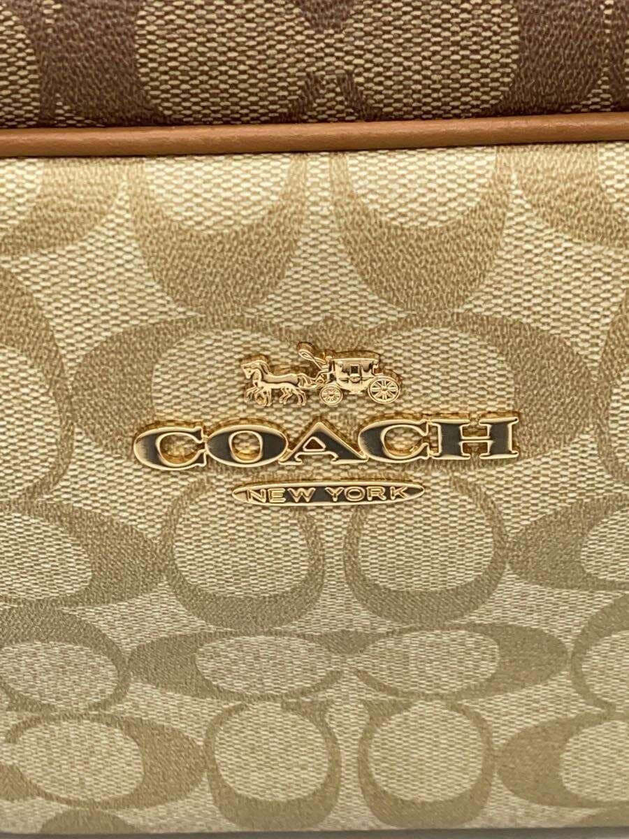 COACH Jamie Camera Bag Signature Shoulder Bag Leather BEG All Over Pattern CA172 5