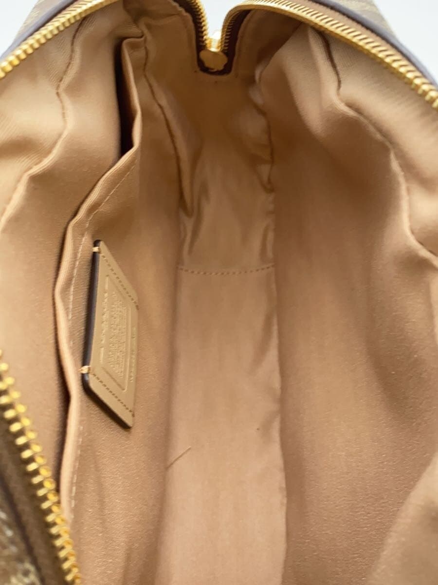 COACH Jamie Camera Bag Signature Shoulder Bag Leather BEG All Over Pattern CA172 6