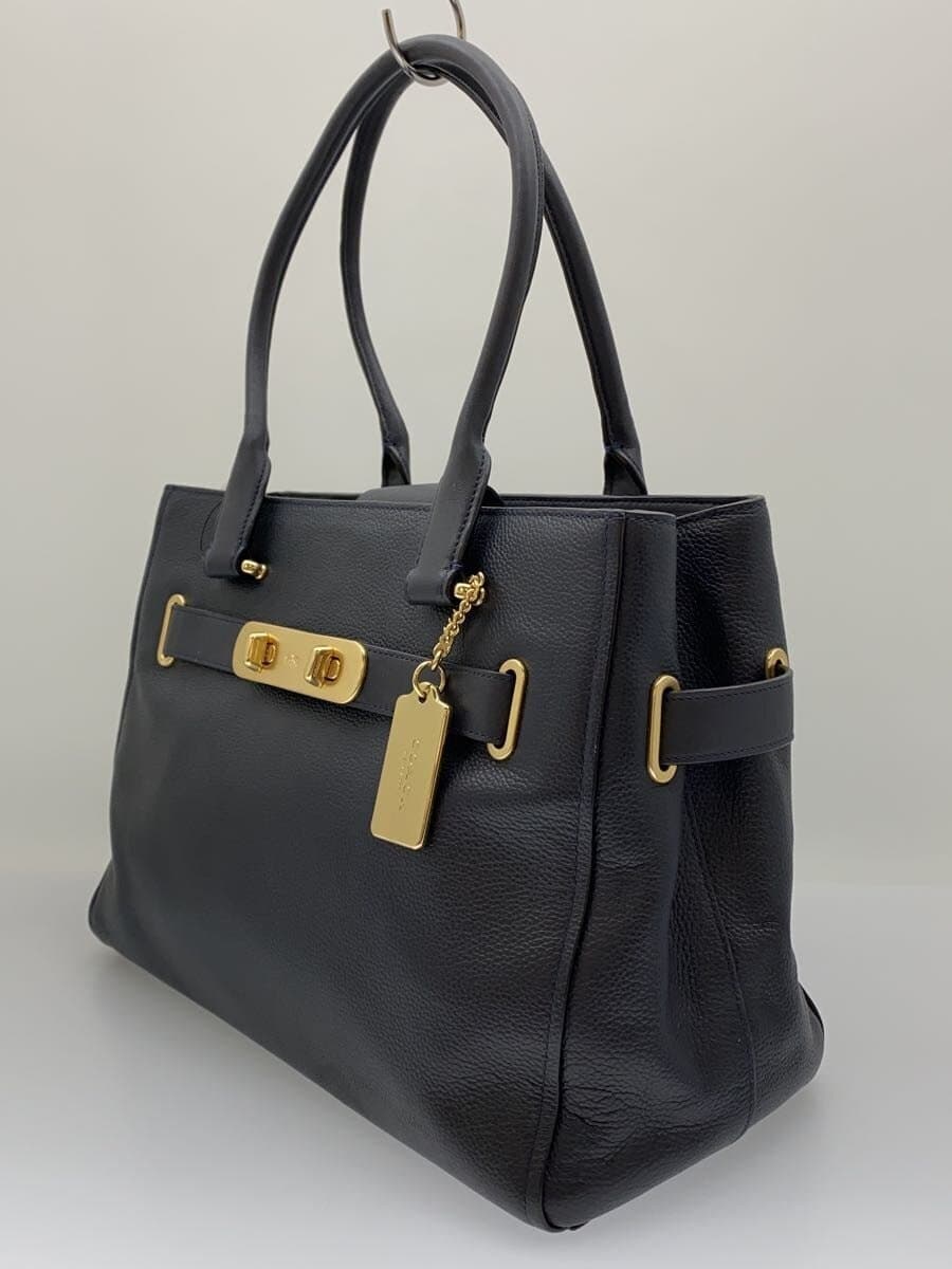 COACH Handbag Leather Navy F36488 2