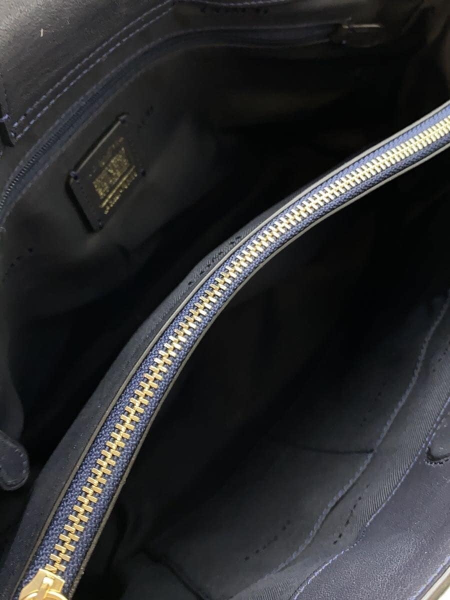 COACH Handbag Leather Navy F36488 6