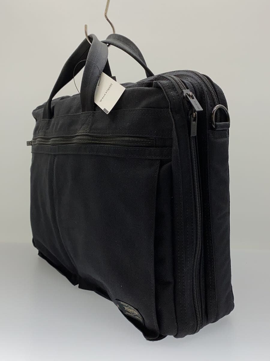 PORTER Briefcase Canvas Black Solid Color 2