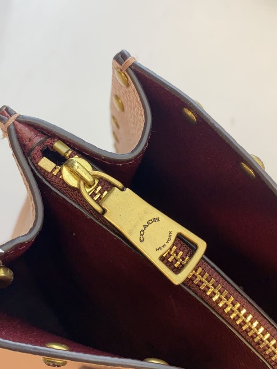 COACH Shoulder Bag Leather BEG Solid 38629 8