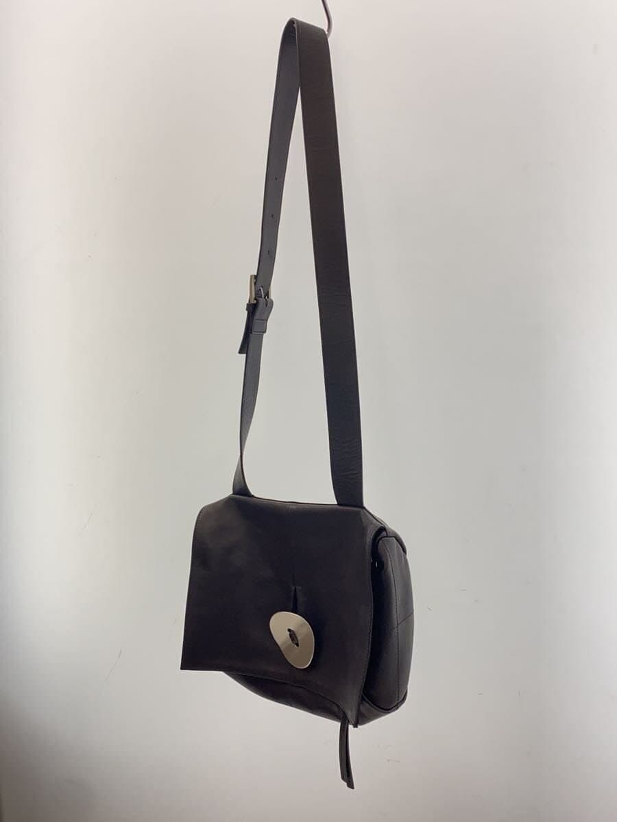 kawa-kawa Shoulder Bag Leather BLK Solid 2