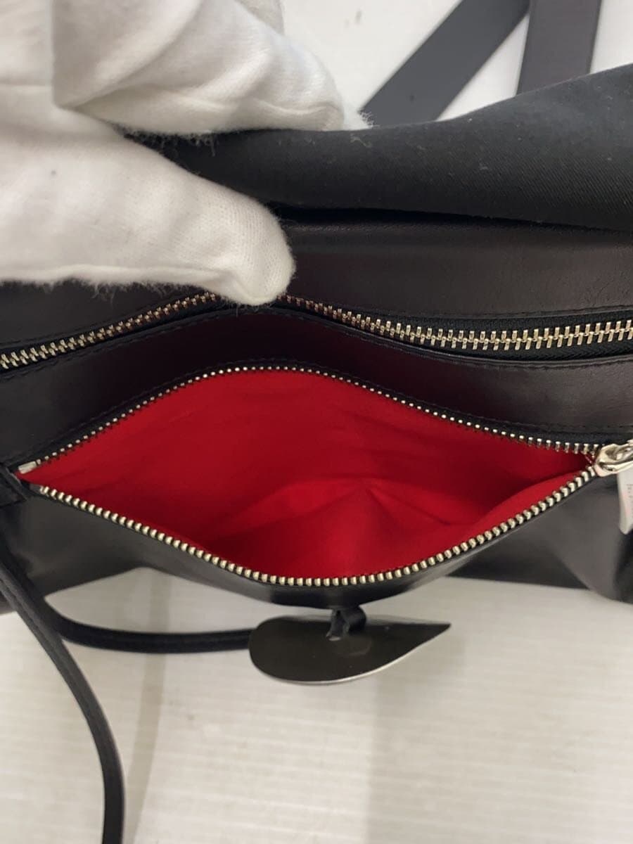 kawa-kawa Shoulder Bag Leather BLK Solid 7