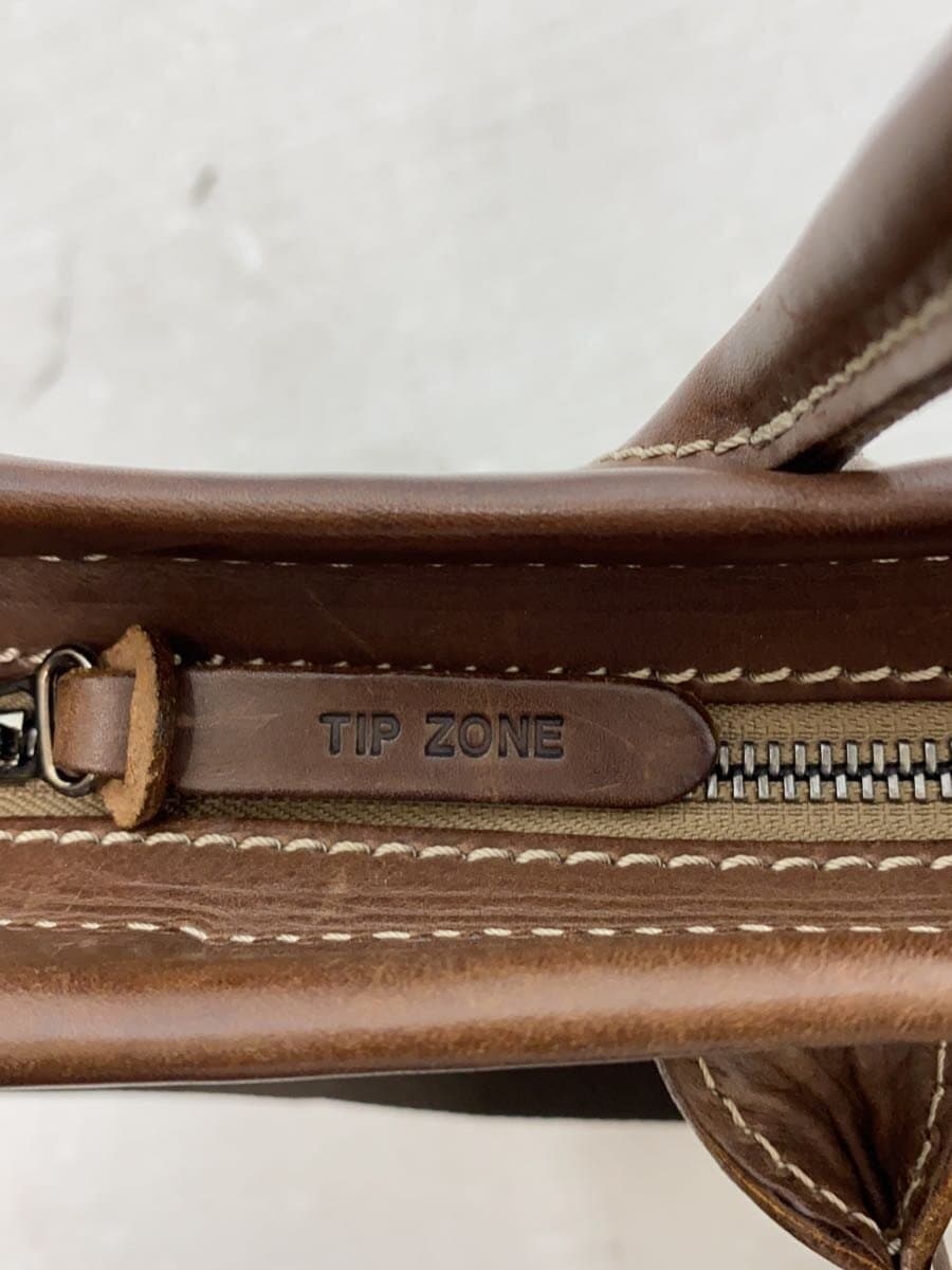 TIP ZONE Handbag Leather BRW Solid 5