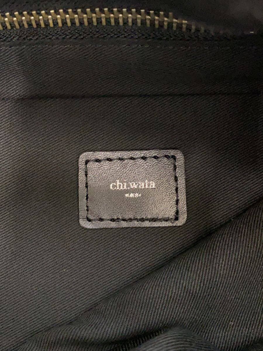chi.wata Shoulder Bag Leather BLK Solid 5