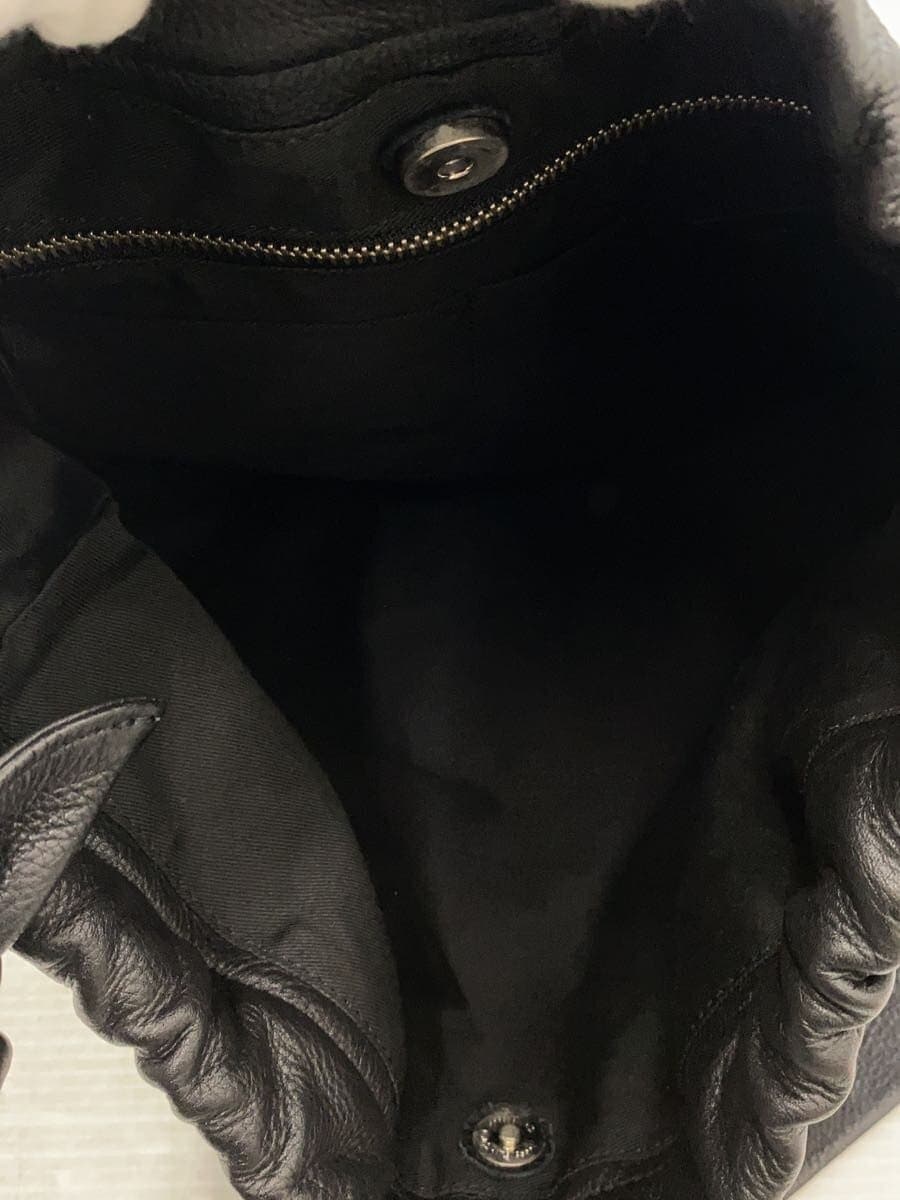 chi.wata Shoulder Bag Leather BLK Solid 6