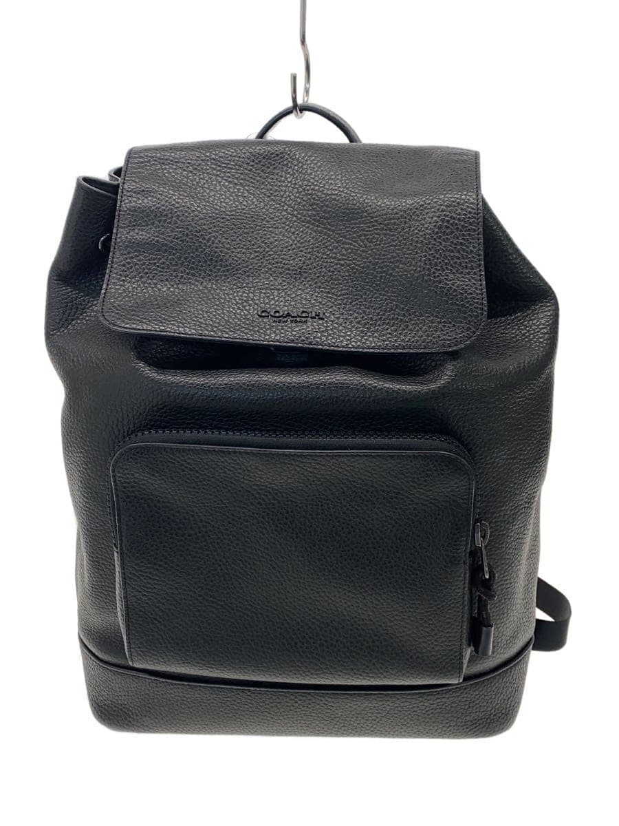 COACH Backpack Leather Black Solid J2092-C1280