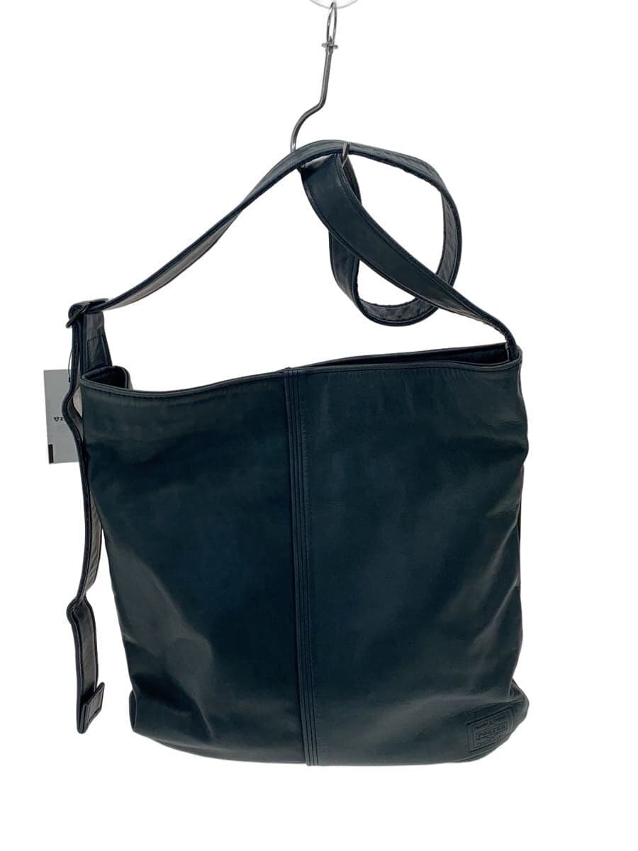 PORTER Shoulder Bag Leather Blue Solid 198-01309