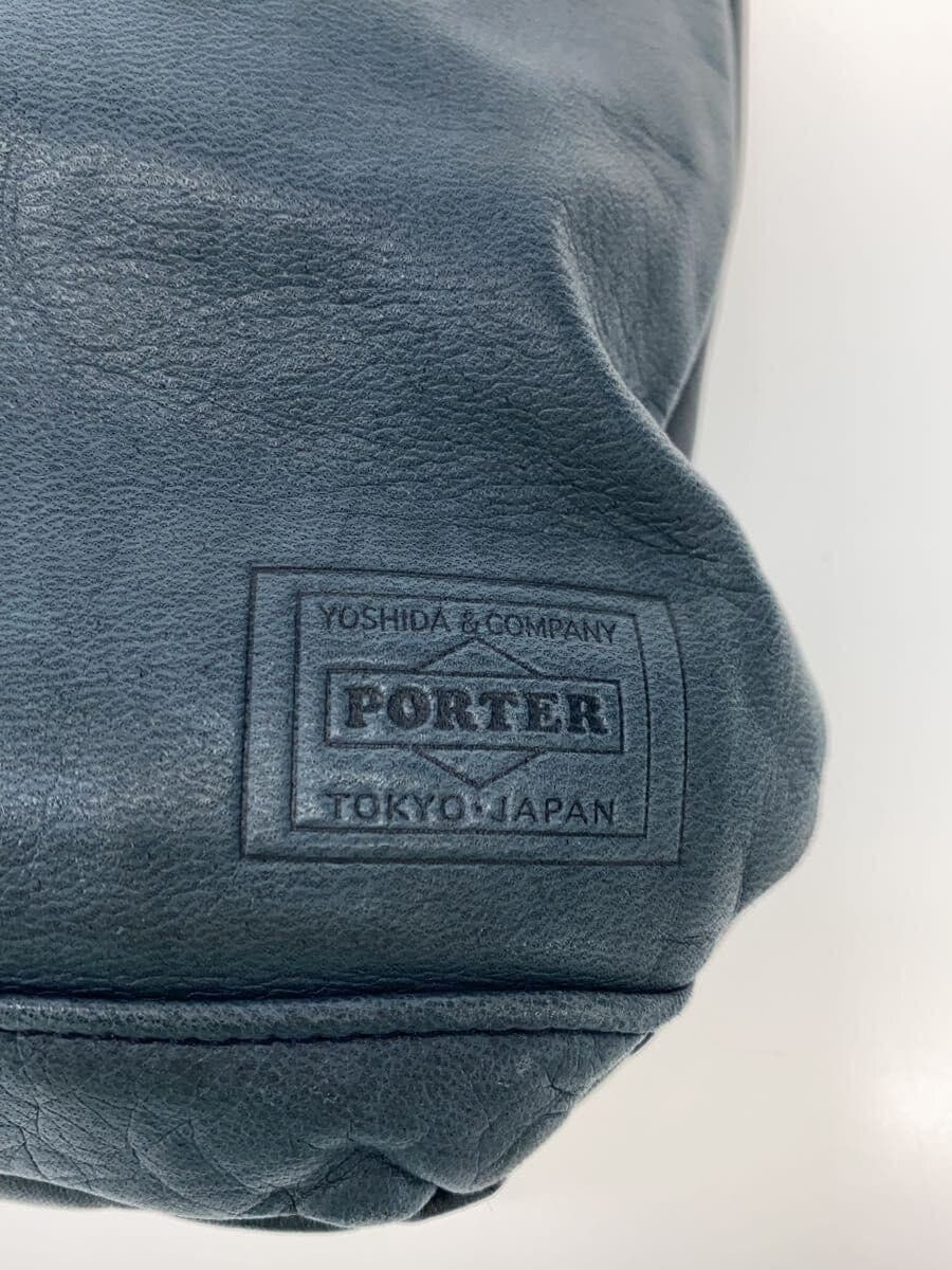 PORTER Shoulder Bag Leather Blue Solid 198-01309 5