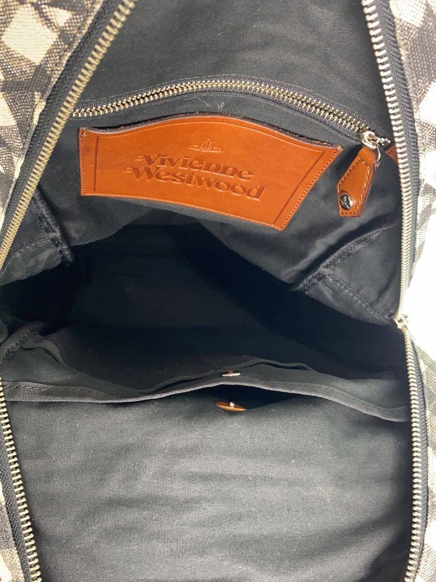 Vivienne Westwood Backpack BLK Check Chess Print 6