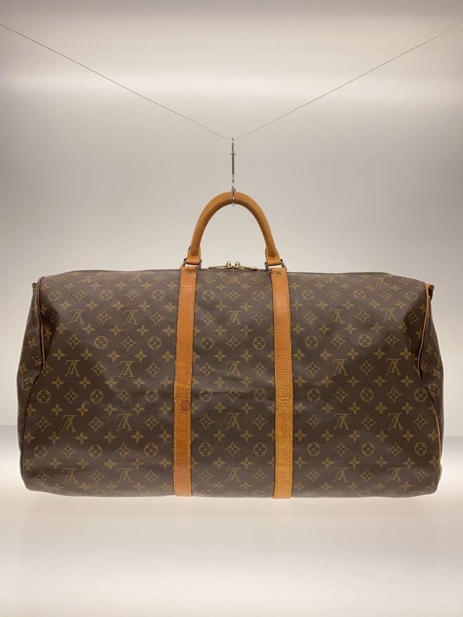LOUIS VUITTON Keepall Bandouliere 60_Monogram Canvas PVC BRW 3