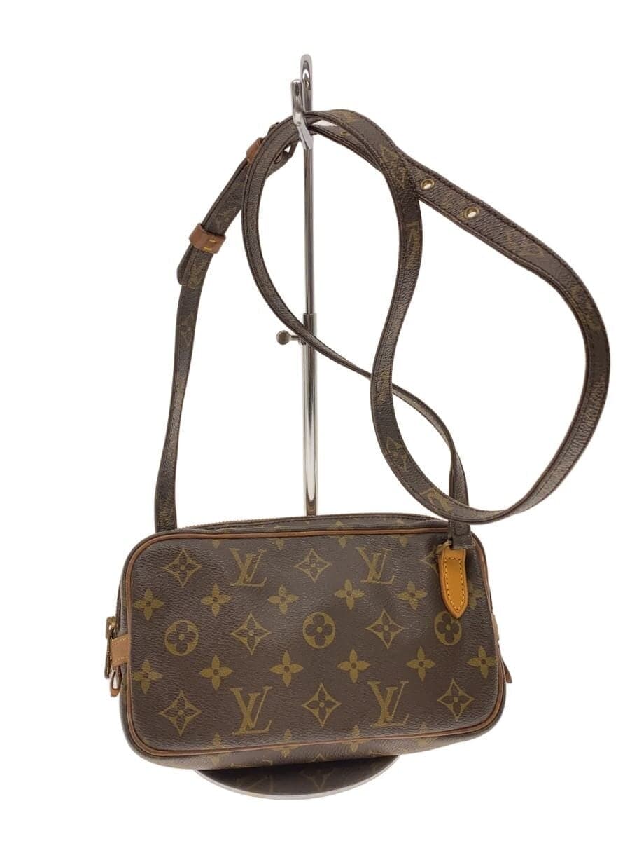 LOUIS VUITTON Pochette Marly Bandouliere_Monogram Canvas PVC BRW