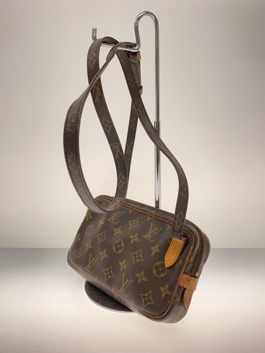 LOUIS VUITTON Pochette Marly Bandouliere_Monogram Canvas PVC BRW 2
