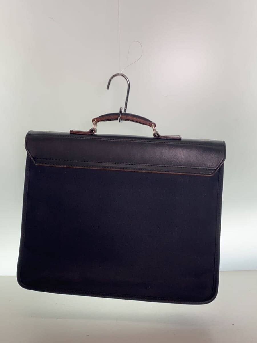 COMME des GARCONS HOMME Briefcase Canvas BLK Solid HD-K201 Leather Flap Business Bag 3