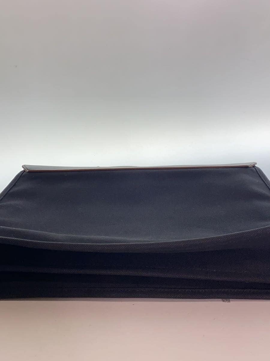 COMME des GARCONS HOMME Briefcase Canvas BLK Solid HD-K201 Leather Flap Business Bag 4