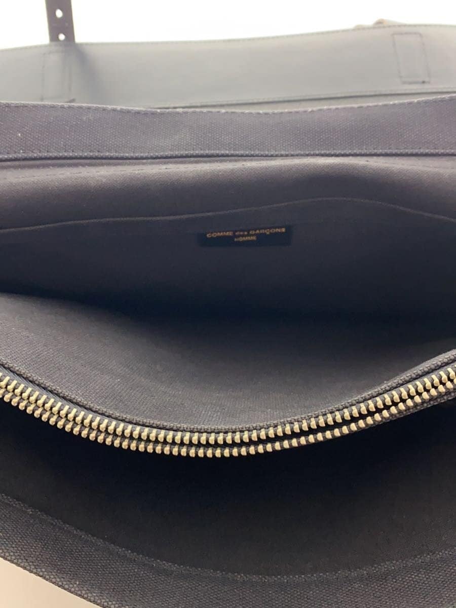 COMME des GARCONS HOMME Briefcase Canvas BLK Solid HD-K201 Leather Flap Business Bag 6
