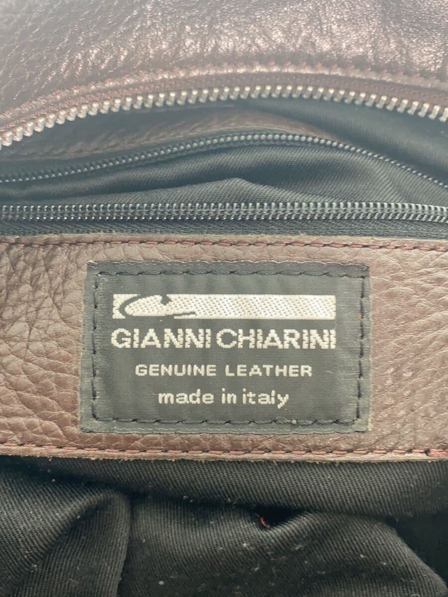 GIANNI CHIARINI Shoulder Bag Leather BRW Solid 2-Way Shrunken Leather 5