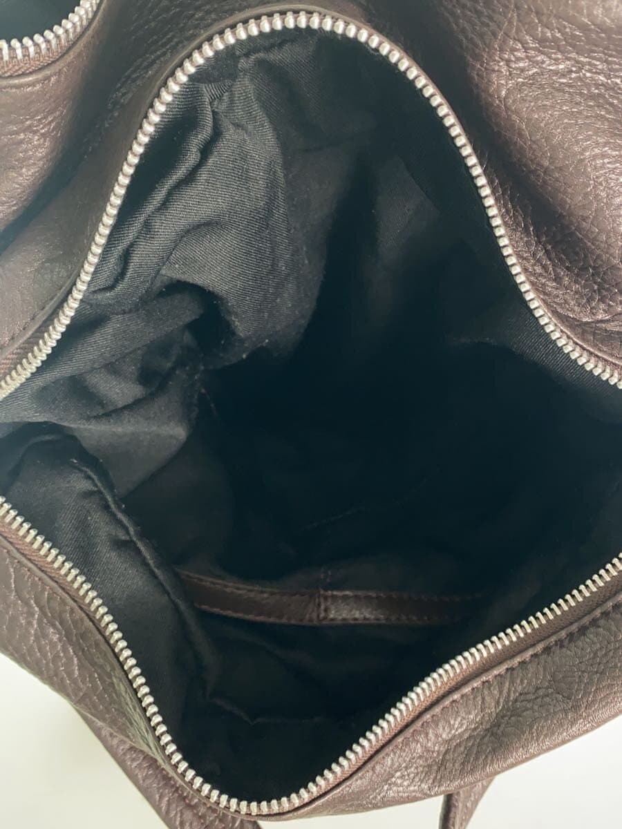 GIANNI CHIARINI Shoulder Bag Leather BRW Solid 2-Way Shrunken Leather 7