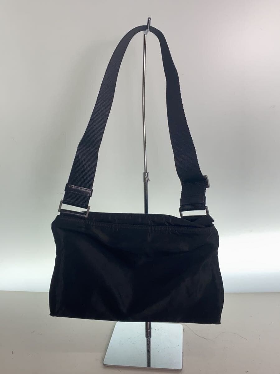 PRADA Shoulder Bag Nylon BLK Triangle Logo Plate 3