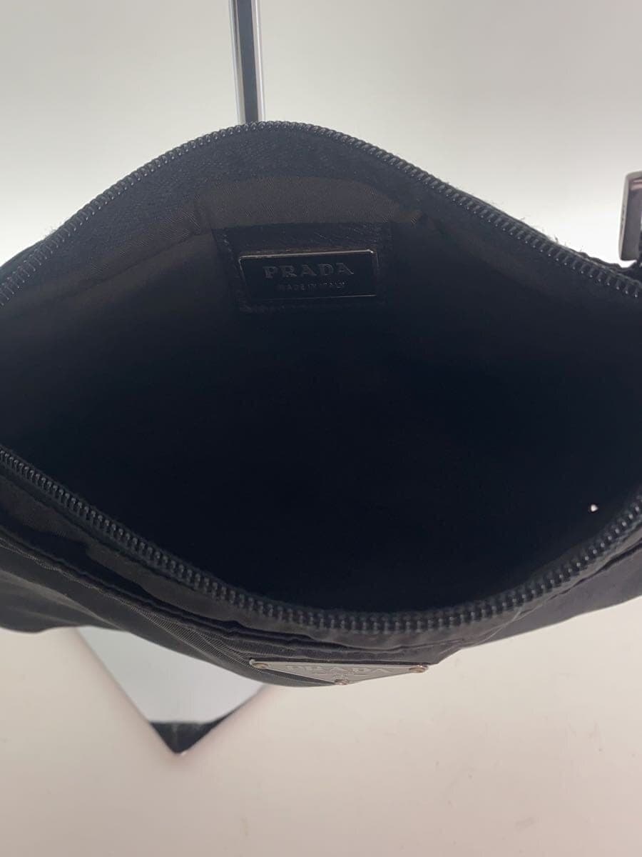 PRADA Shoulder Bag Nylon BLK Triangle Logo Plate 6