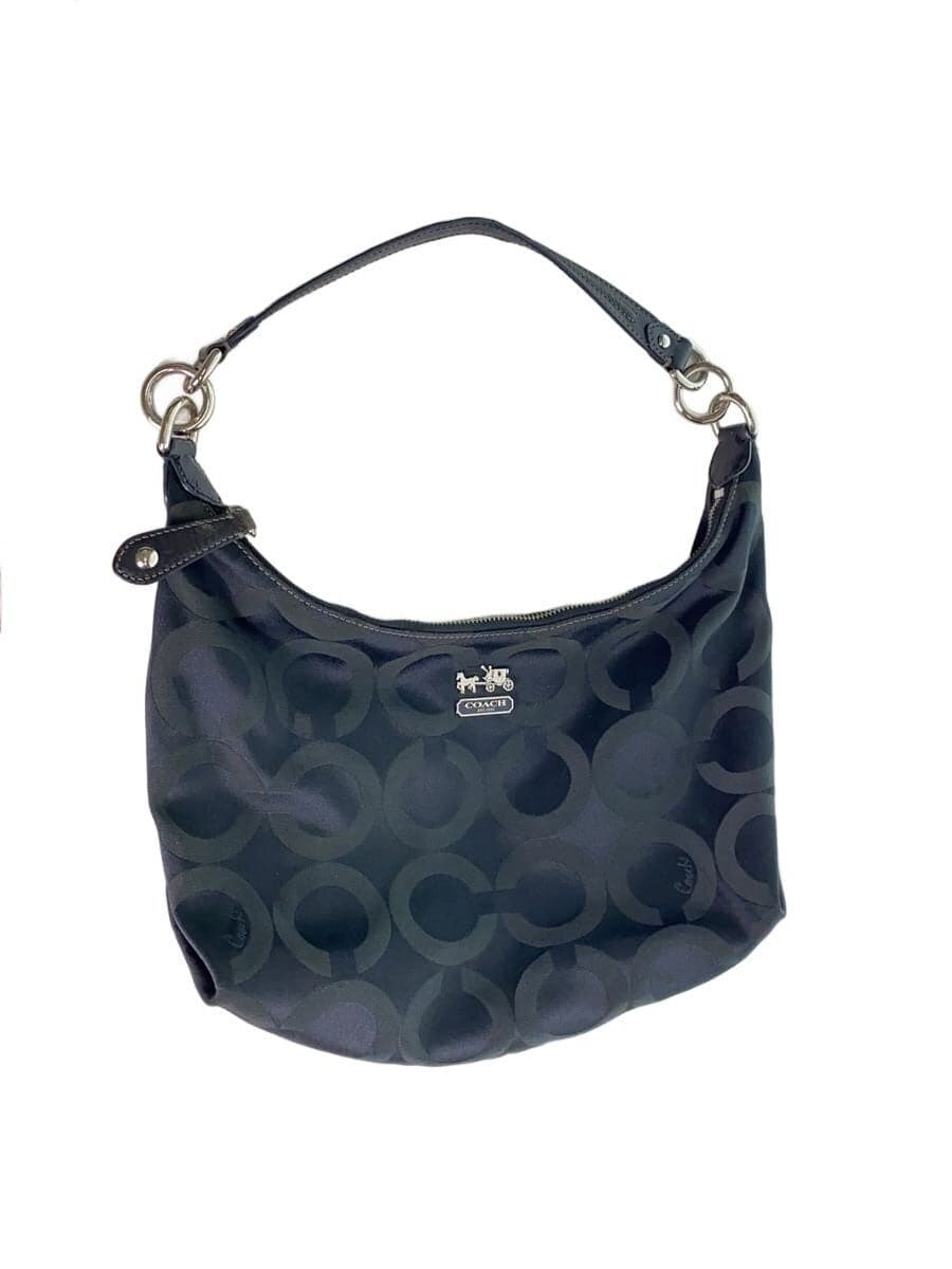 COACH Shoulder Bag BLK All Over Pattern