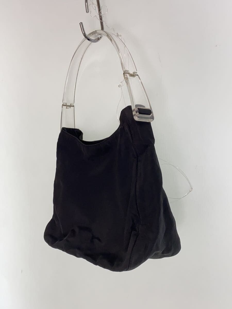 PRADA Tote Bag Nylon BLK Solid Clear Handle 2