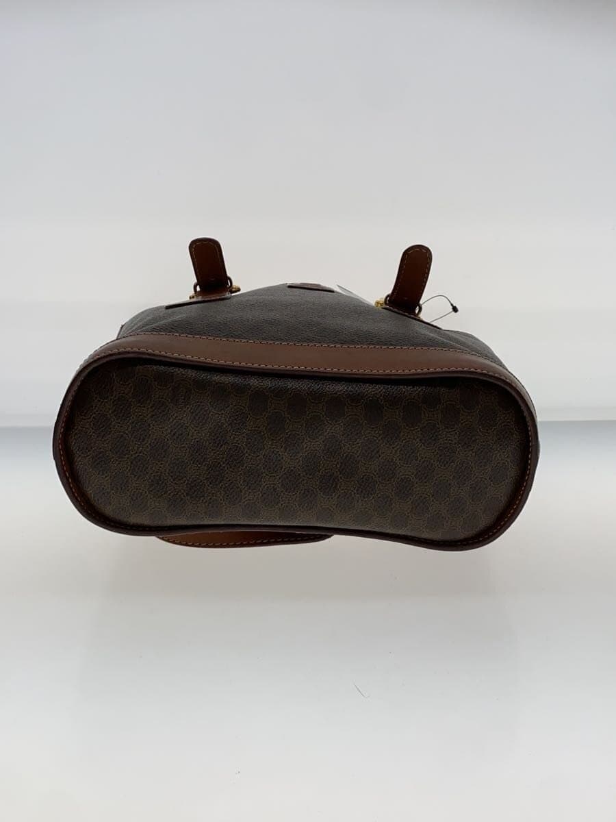 CELINE Macadam pattern Handbag Leather BRW All-over pattern 4