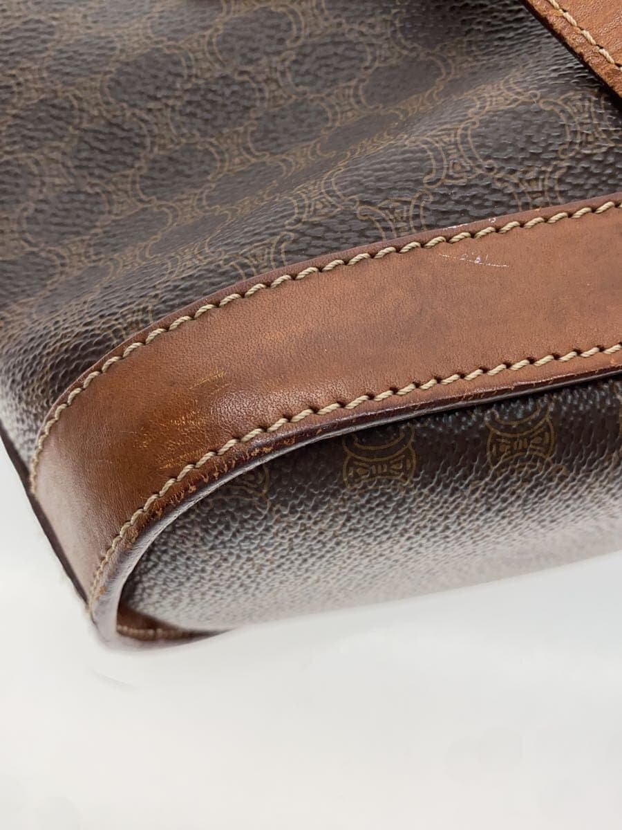 CELINE Macadam pattern Handbag Leather BRW All-over pattern 7