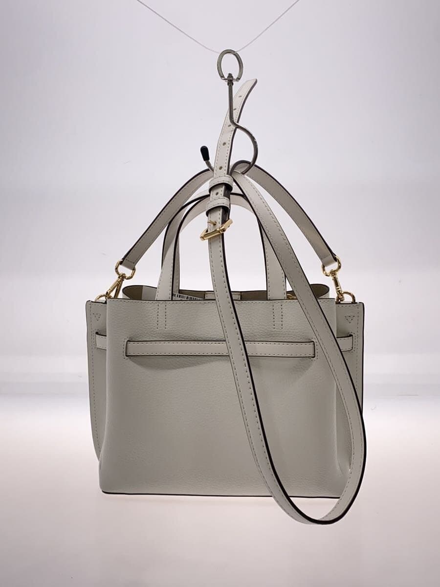 MICHAEL KORSEMILIA SM SATCHEL 2-Way Shoulder Bag Leather White Solid 35F0GU5S5T 3