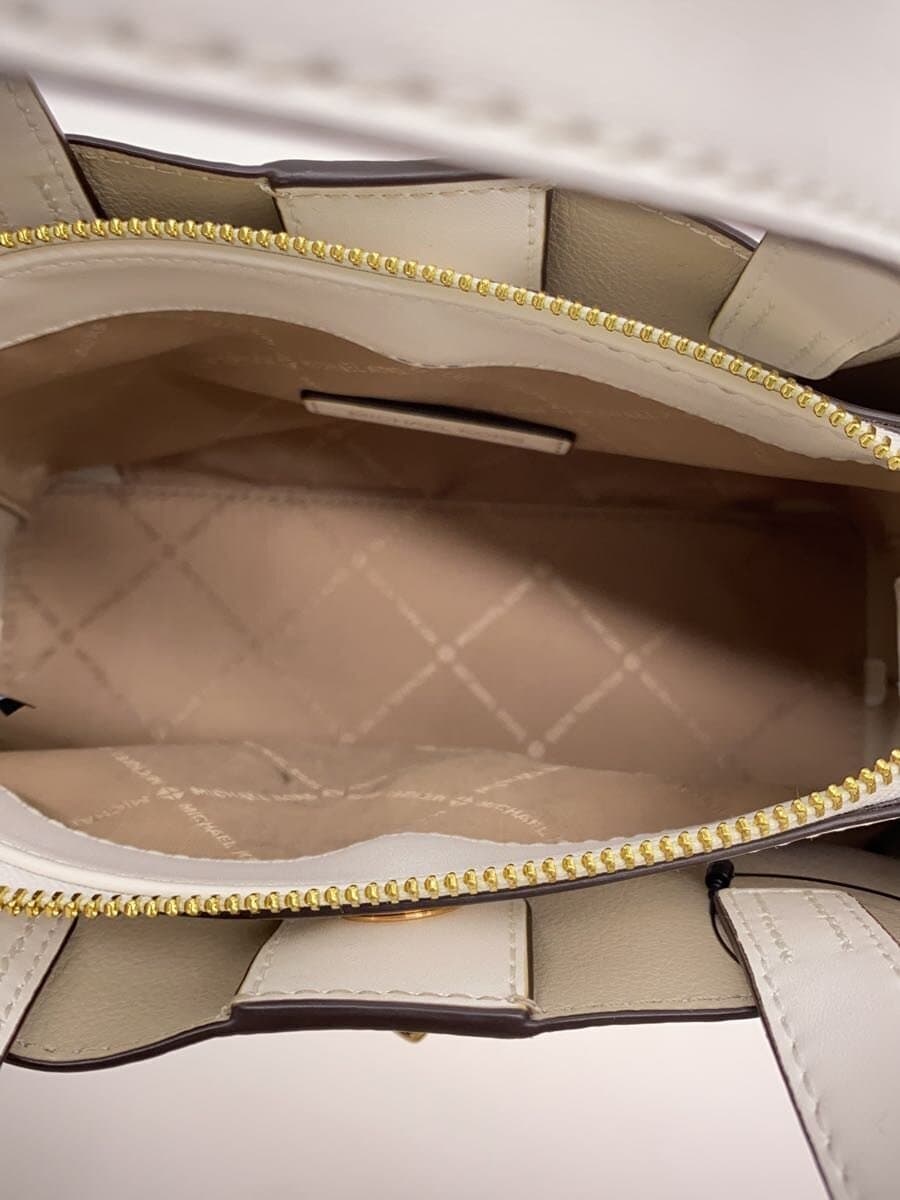 MICHAEL KORSEMILIA SM SATCHEL 2-Way Shoulder Bag Leather White Solid 35F0GU5S5T 6