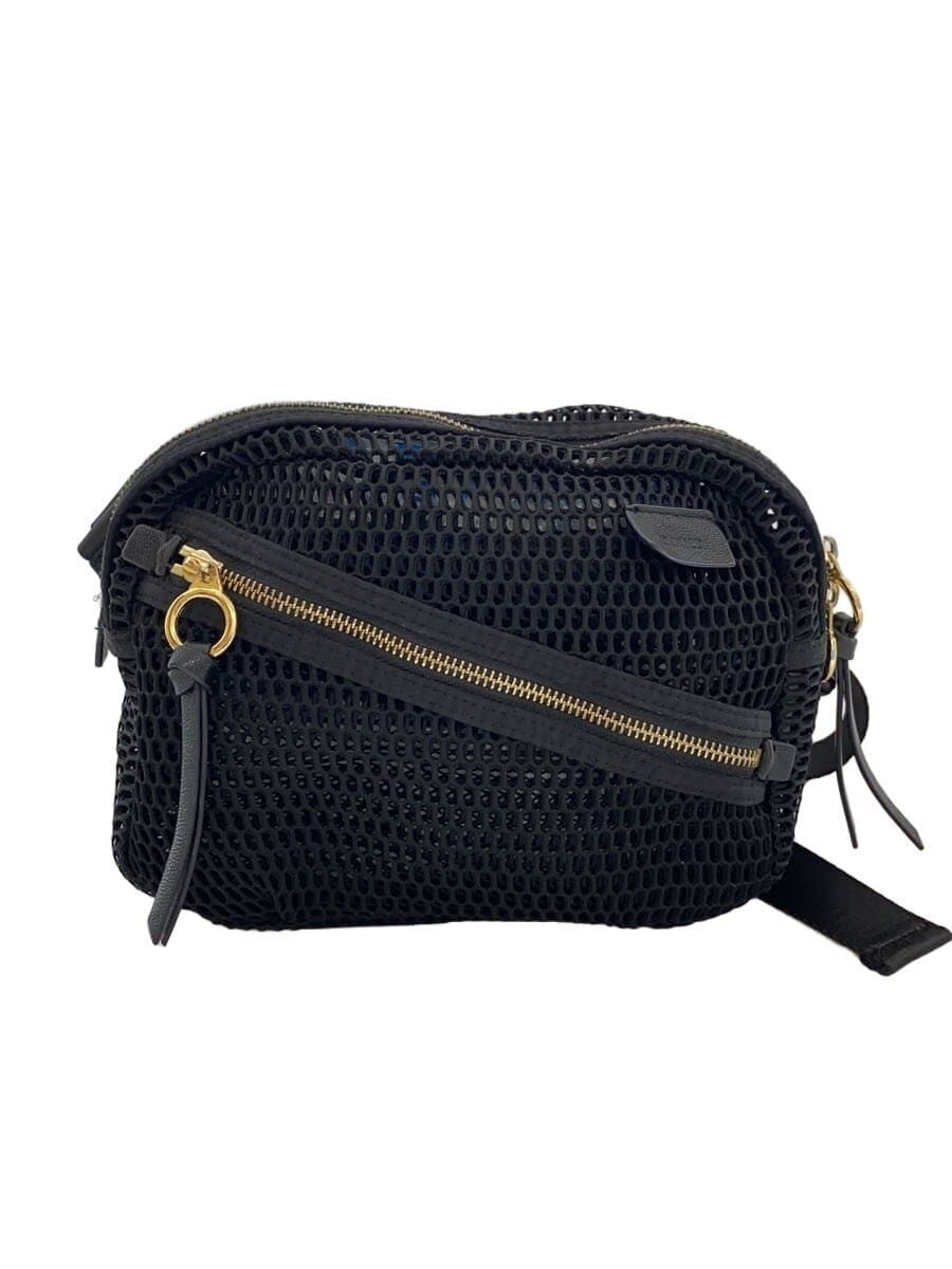 nouer Mesh Bag Crossbody Waist Bag Black Solid