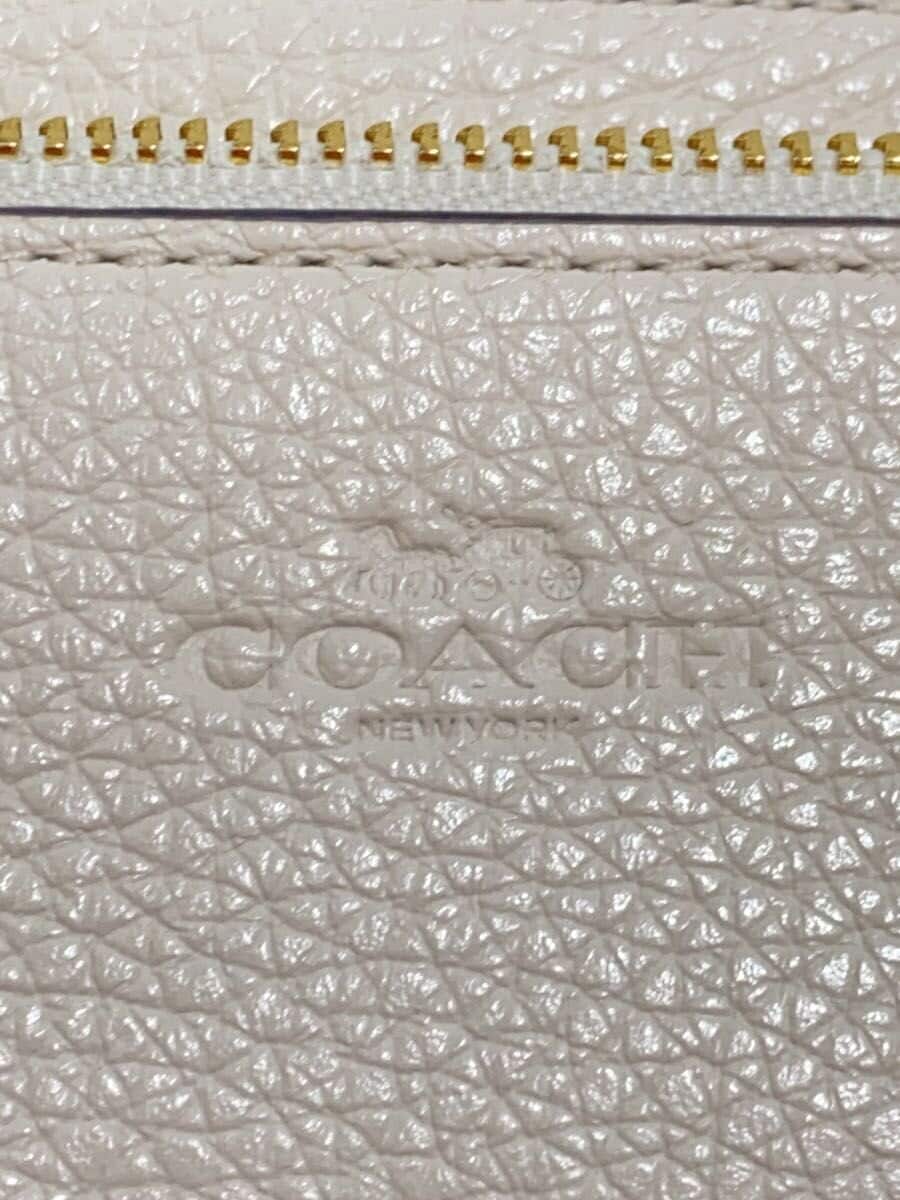 COACH2-Way Shoulder Wallet Shoulder Bag Leather White F30256 5
