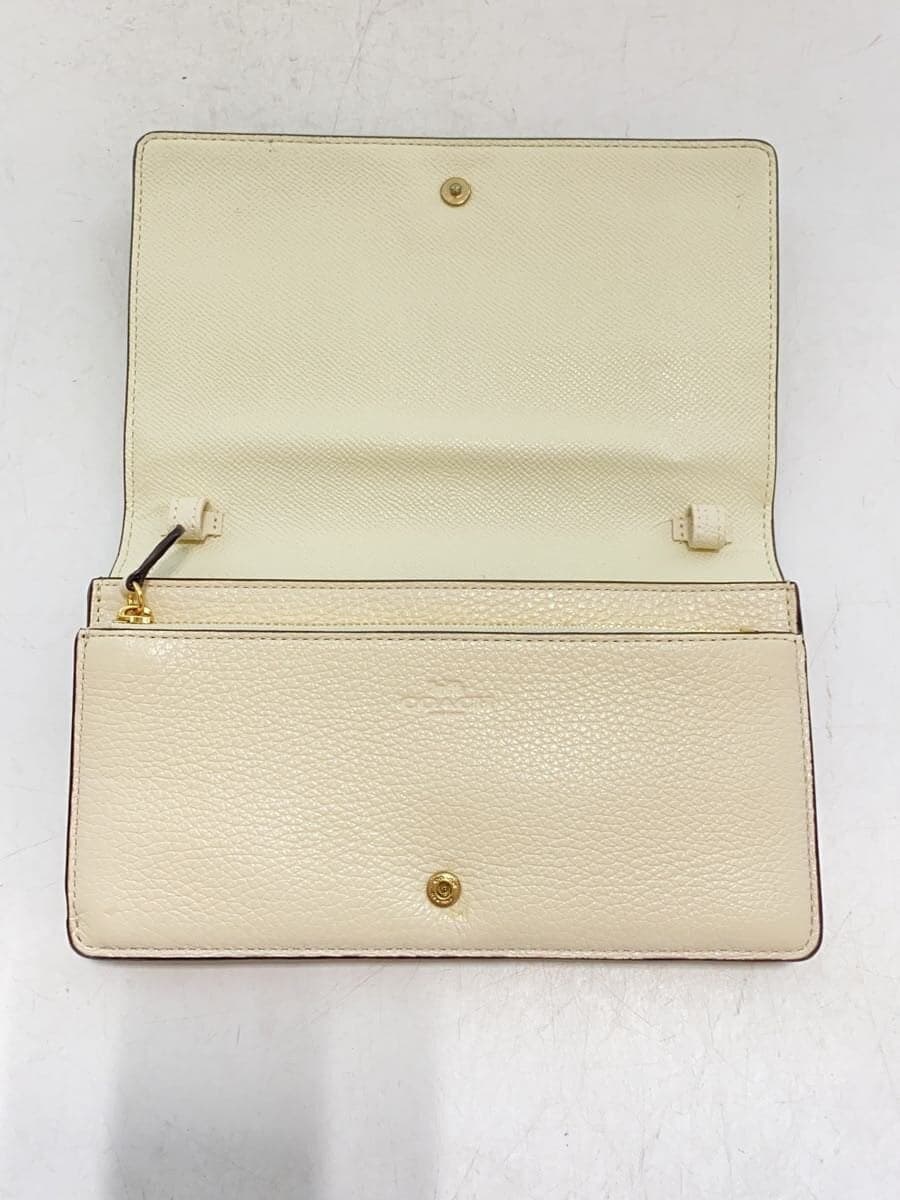 COACH2-Way Shoulder Wallet Shoulder Bag Leather White F30256 6