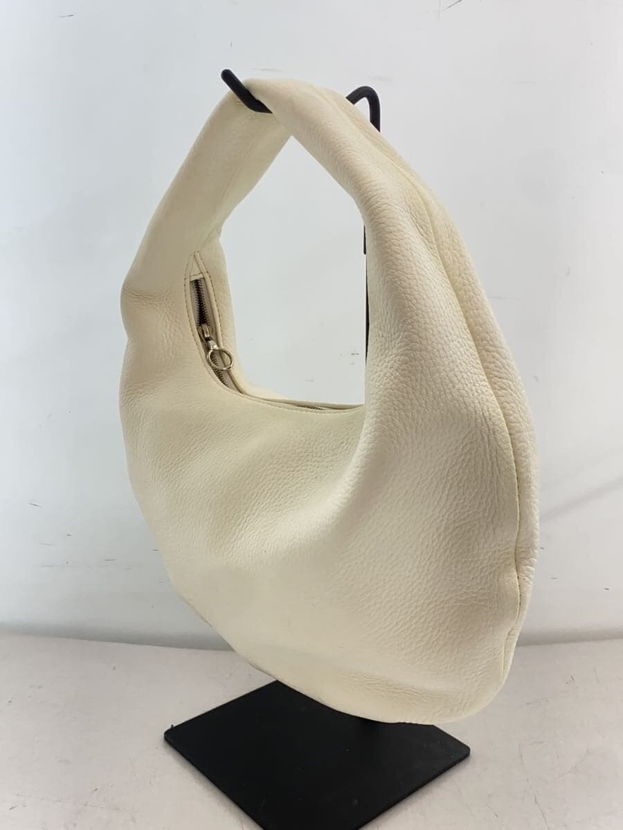 Aeta ONE SHOULDER Handbag Leather White Handle Part With Stain 2