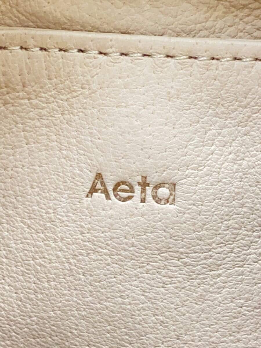 Aeta ONE SHOULDER Handbag Leather White Handle Part With Stain 5