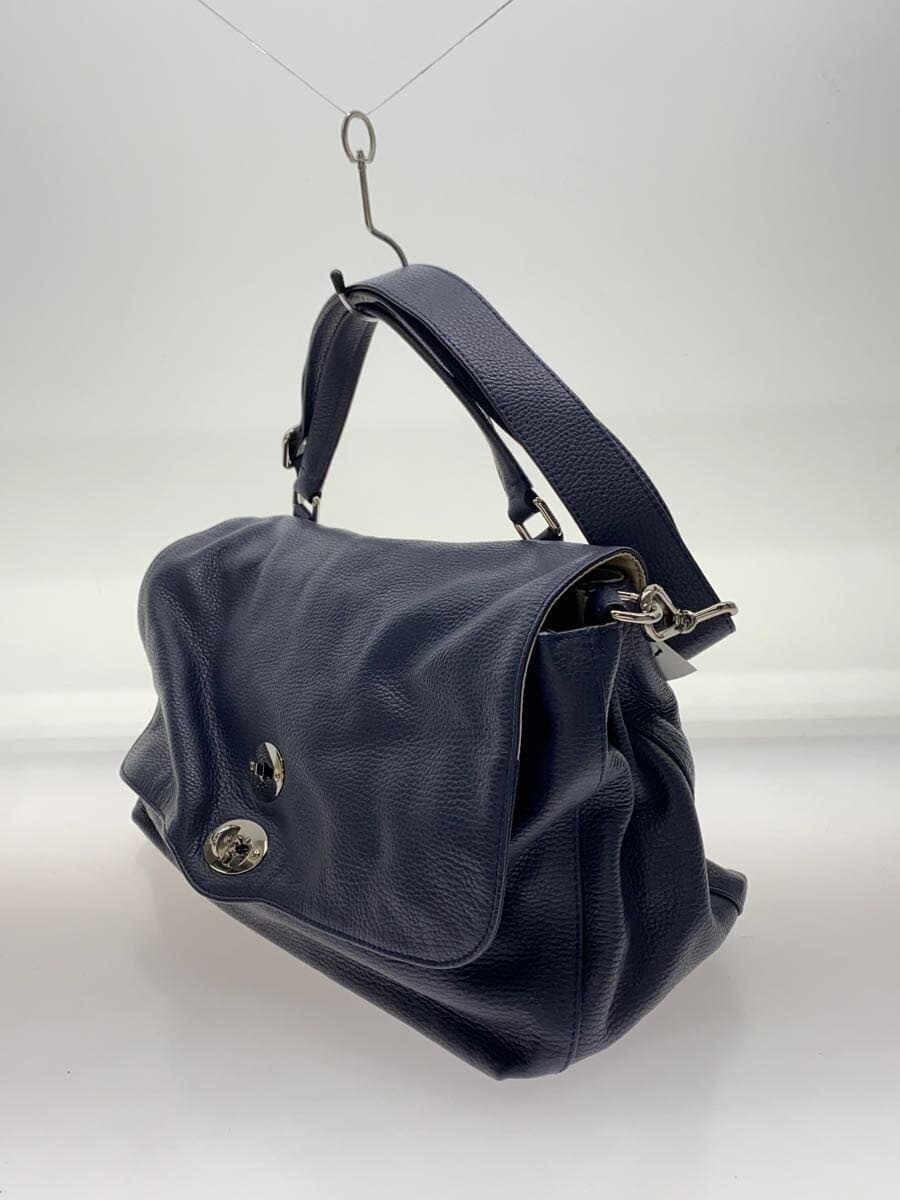ZANELLATO shoulder bag leather NVY plain 2