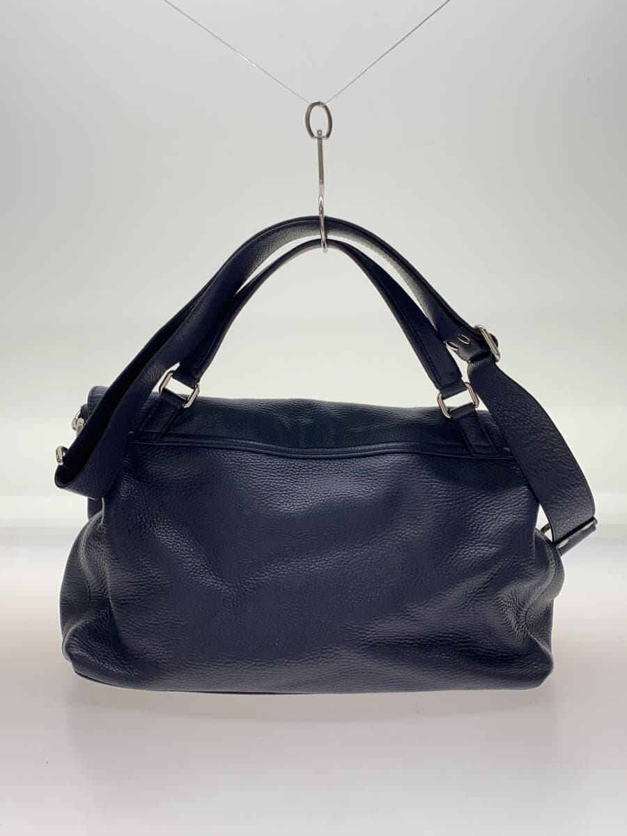 ZANELLATO shoulder bag leather NVY plain 3