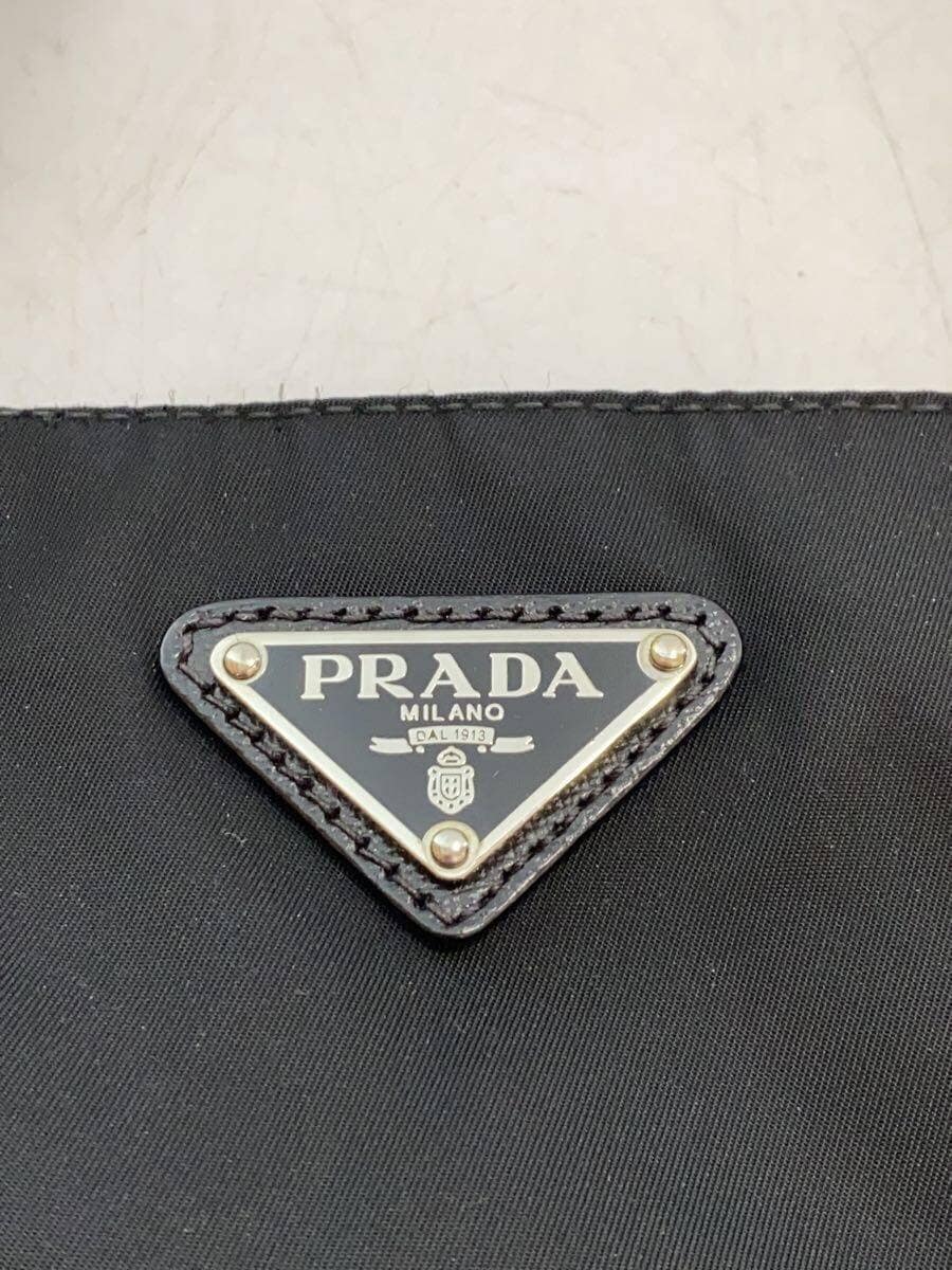 PRADATESSUTO+SAFFIANO Triangle Logo Square Shoulder Bag Nylon Black VA0779 5