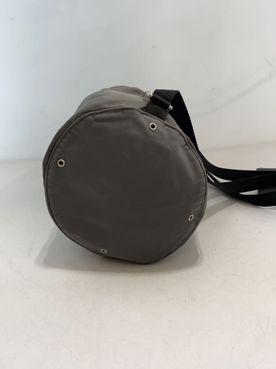 PRADA Bon Sack Triangle Logo Drum Shape Shoulder Bag Nylon Khaki 4