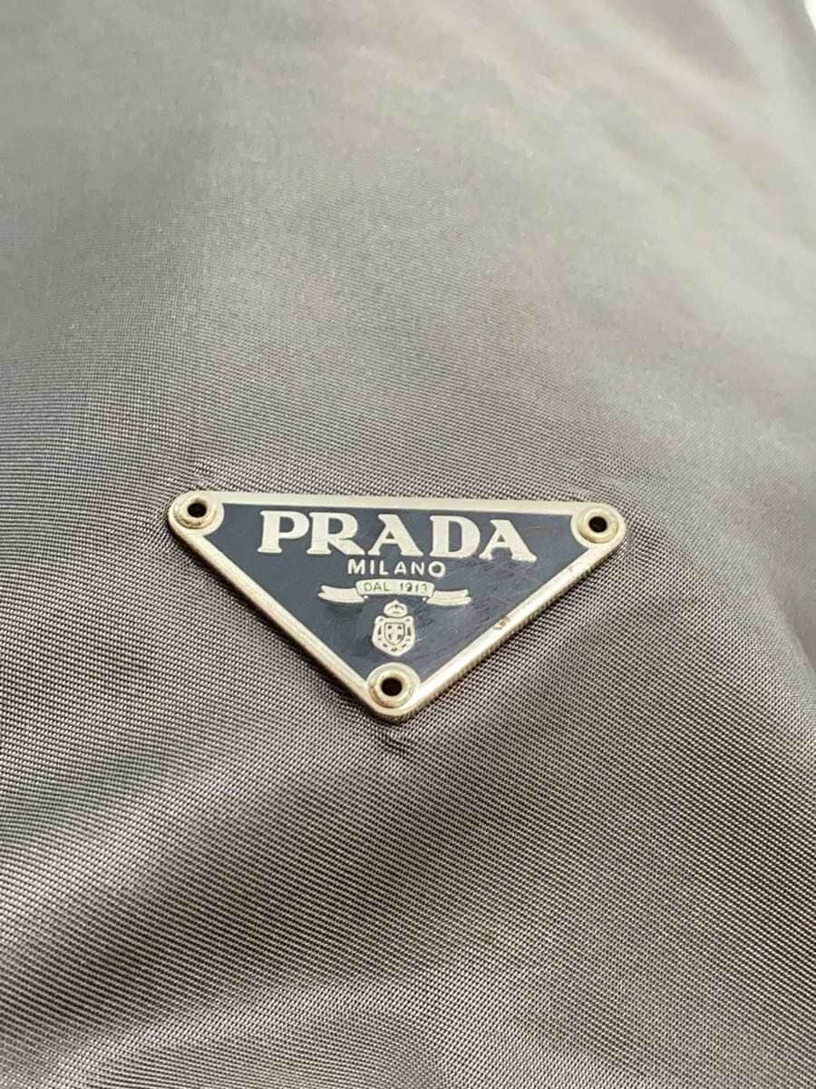 PRADA Bon Sack Triangle Logo Drum Shape Shoulder Bag Nylon Khaki 5