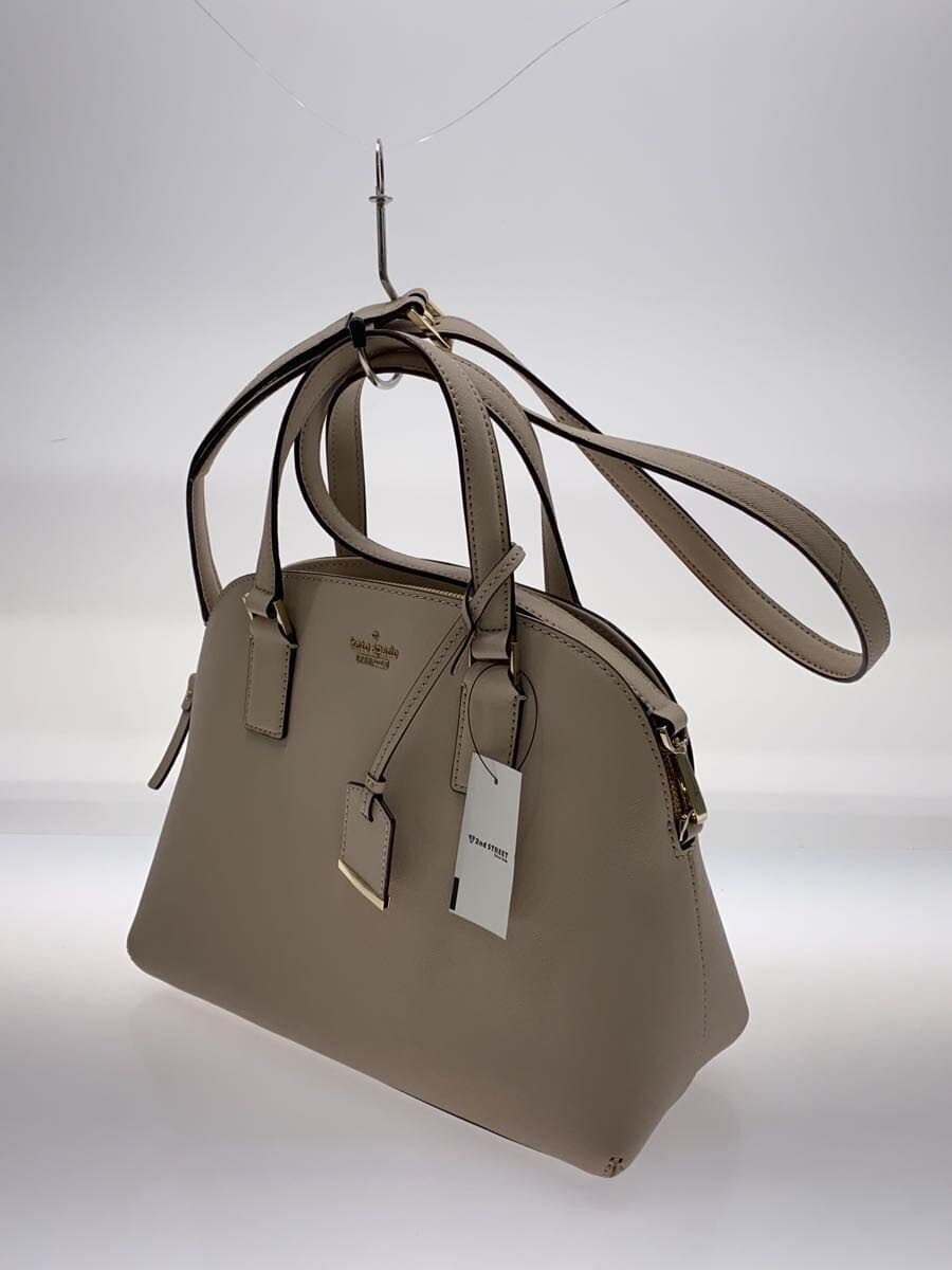 Kate Spade New York handbag leather beige plain 2