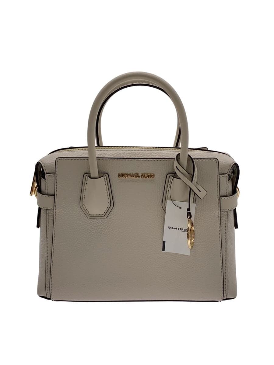 MICHAEL KORS Handbag Leather WHT Solid 35S4GM9S1L