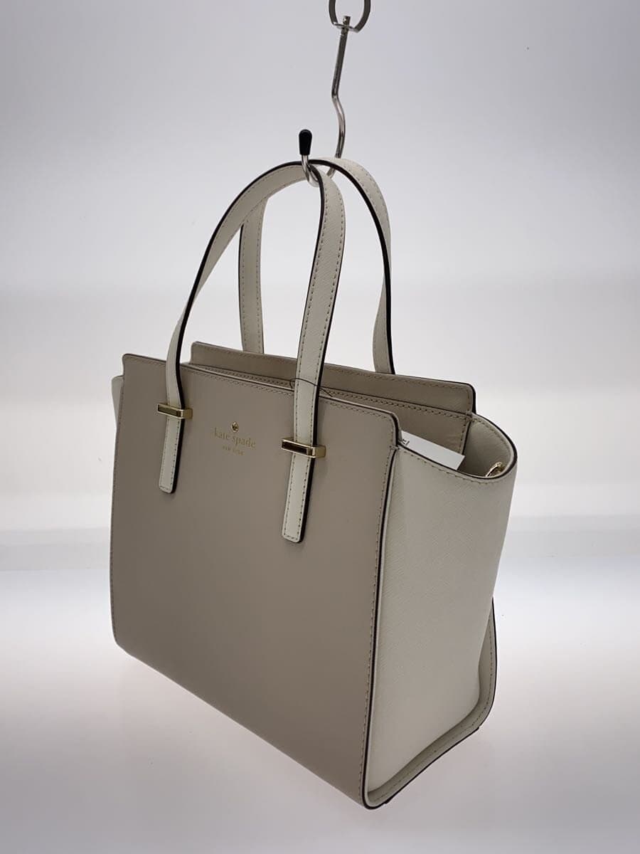 kate spade new york handbag leather BEG plain 2