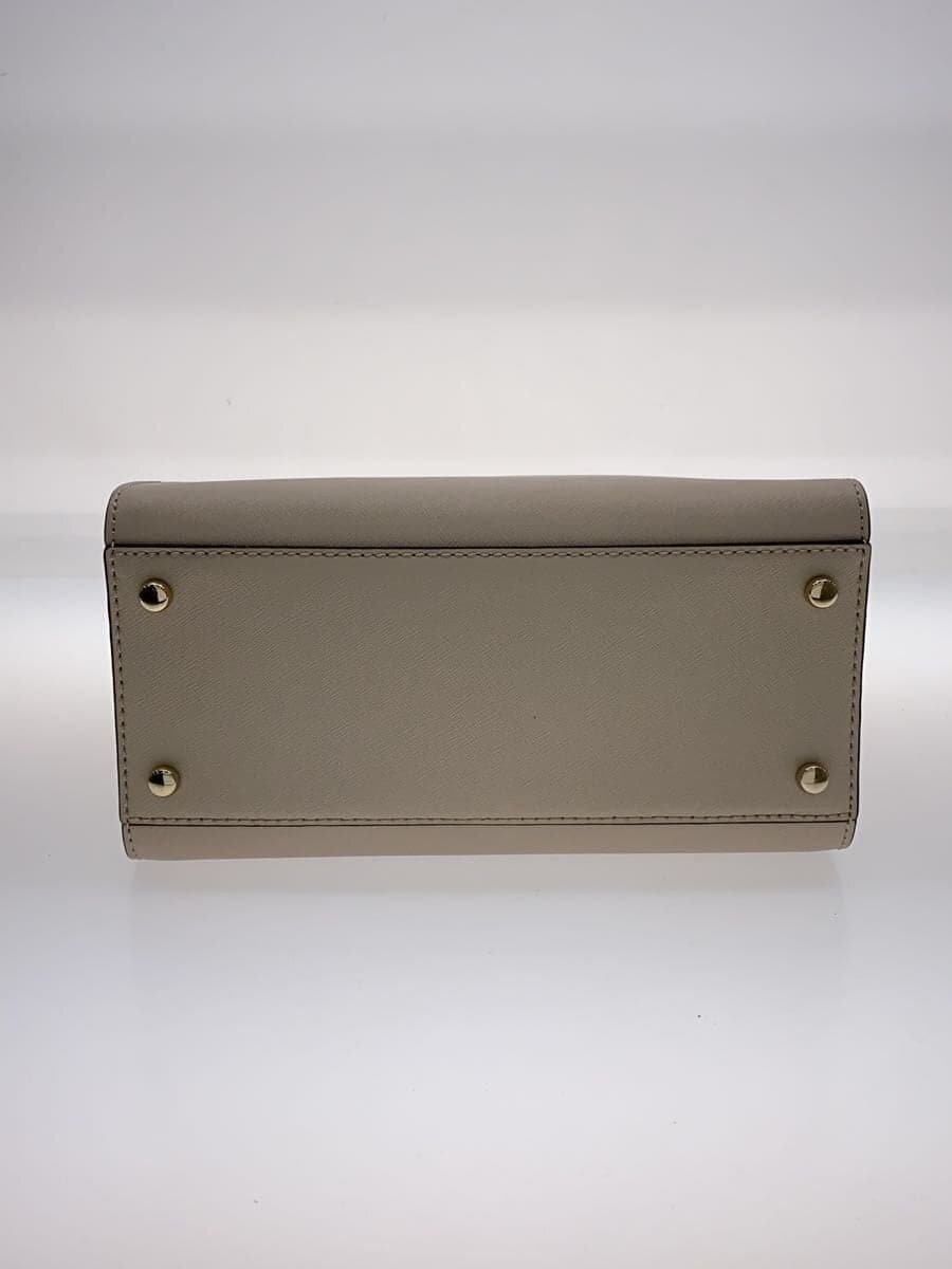 kate spade new york handbag leather BEG plain 4